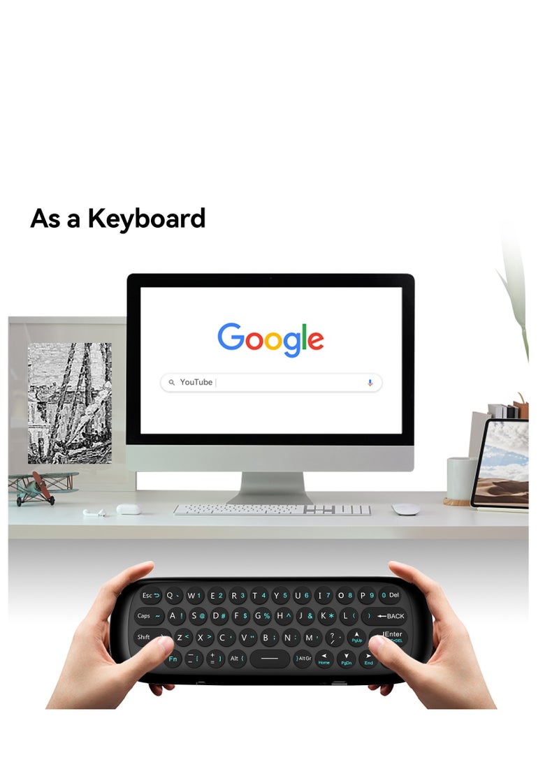 Wechip Teclado Y Fly Air Mouse Wireless Remote Control Black - Image 3