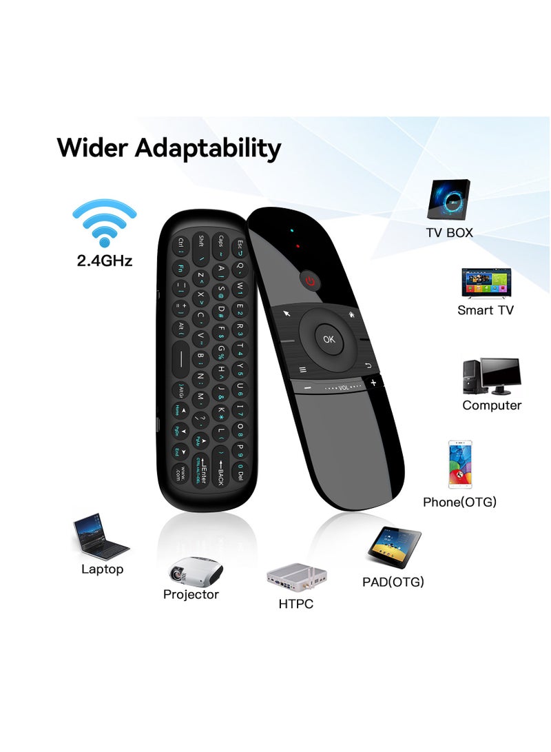 Wechip Teclado Y Fly Air Mouse Wireless Remote Control Black - Image 4