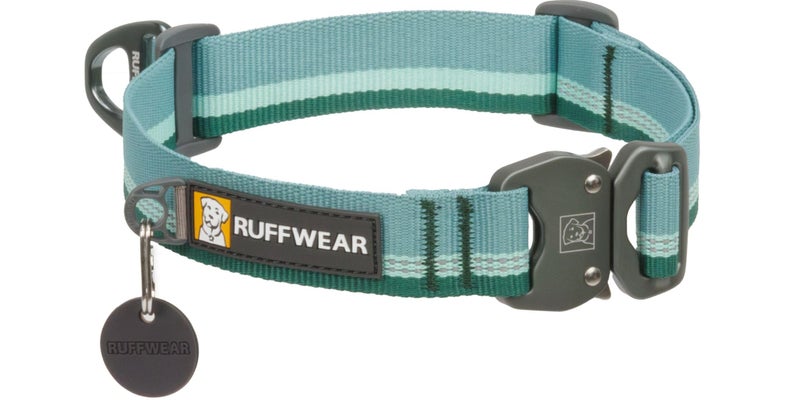 Ruffwear Top Rope Dog Collar Premium Secure Stainless Steel Talon Buckle Reflective Padded Adjustable Heavy Duty Nylon with Silent ID Attachment Enhanced Protection River Rock Green 2026 - Image 2