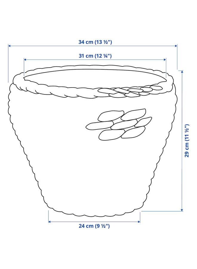 erorex Plant Pot, Water Hyacinth/Grey, 24 Cm - Image 4