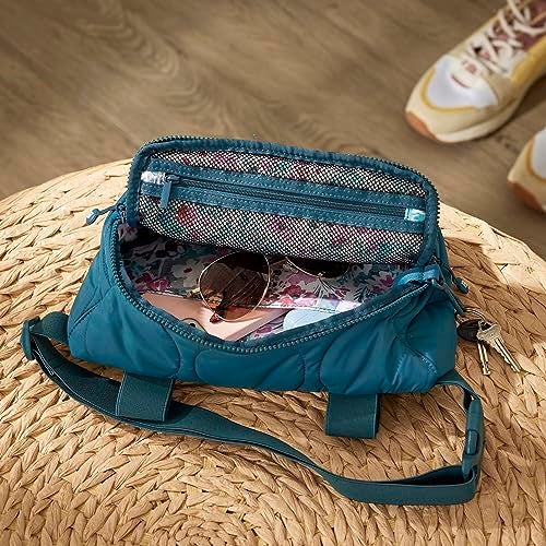 Vera Bradley Women's Featherweight Belt Bag Sling Crossbody, Peacock Feather, One Size - Image 3