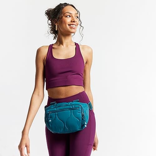 Vera Bradley Women's Featherweight Belt Bag Sling Crossbody, Peacock Feather, One Size - Image 5