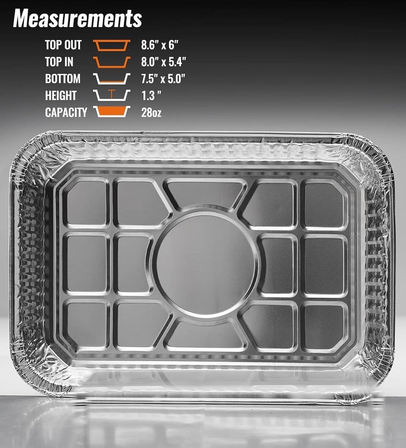 NUPICK 30 Pack 6415 Drip Pans Compatible for Weber Spirit Series, Genesis Series, Q Series Grills, Disposable Aluminum Foil Grease Trays, 8.5" x 6" Air & land transit compatible - Image 5