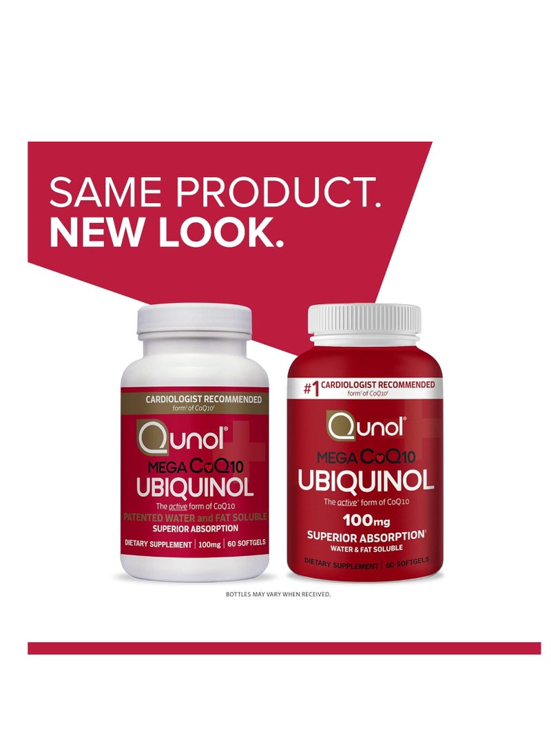 كونول كبسولات هلامية يوبيكوينول CoQ10 100 ملغ، أنزيم Q10 لصحة القلب، كمية تكفي لمدة 4 أشهر، 60 قطعة، عبوة من قطعتين - Image 3