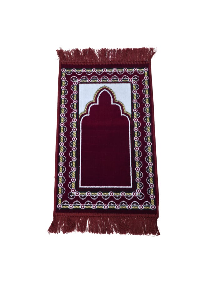 ريف سجادة صلاة إسلامية بتصميم بإطار منقط بجودة ممتازة أحمر وأبيض 35 x 60 سم SP MIDI 35X60S100821RE - Image 1