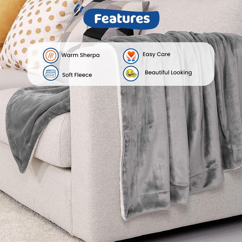 Bumtum Super Soft New Born Baby Double Layer AC Blanket | Wrapper Sheet for Baby Boys & Baby Girls | Lightweight | Super Comfortable (130cm x 105cm, Grey) - Image 4