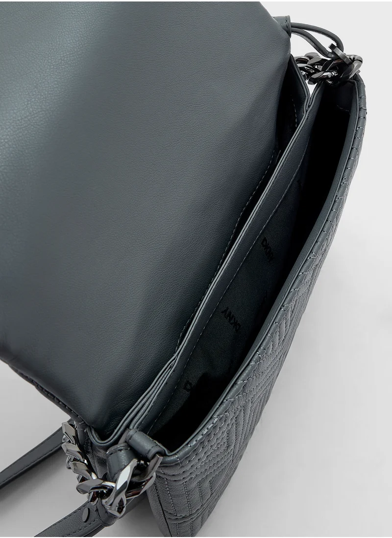 DKNY Desiree Flap Over Chain Detailed Crossbody