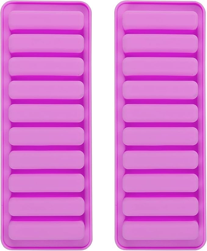 Husaini Mart HUSAINI MART 5 Cavity Rectangle 10 Cavity Ladyfingers Silicone Mould Cookies Cheesecake Candy Brownie Crayon Ice Cube Tray Long Chocolate Strips Rectangle Cereal Energy Protein Bar Baking Tools  - Image 4