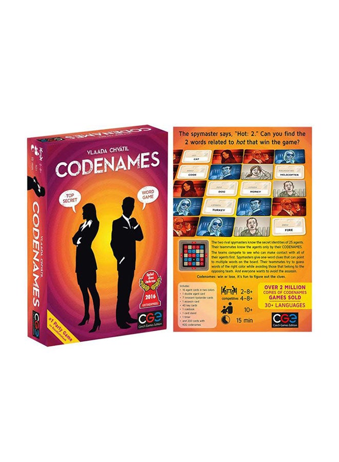 Arabest Codenames Party Card Board Game 7x16x23cm - Image 1