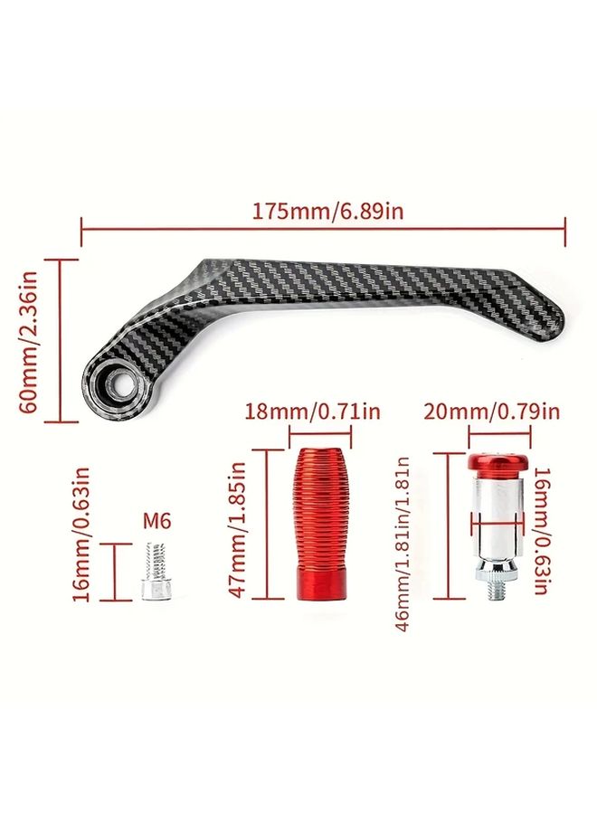Aluminum Alloy Motorcycle Handlebar Protector Red Fit For All Terrain Vehicles Brake Clutch Lever Hand Guards With Scratch Resistant Protection Durable Motorcycle Modification Accessories Vehicle Safety Accessory Sleek Glossy Finish - Image 2