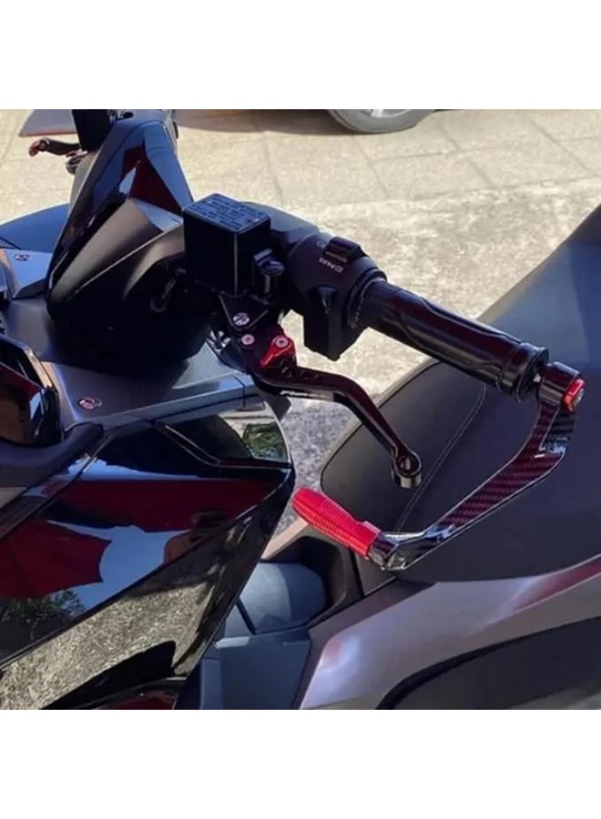 Aluminum Alloy Motorcycle Handlebar Protector Red Fit For All Terrain Vehicles Brake Clutch Lever Hand Guards With Scratch Resistant Protection Durable Motorcycle Modification Accessories Vehicle Safety Accessory Sleek Glossy Finish - Image 3