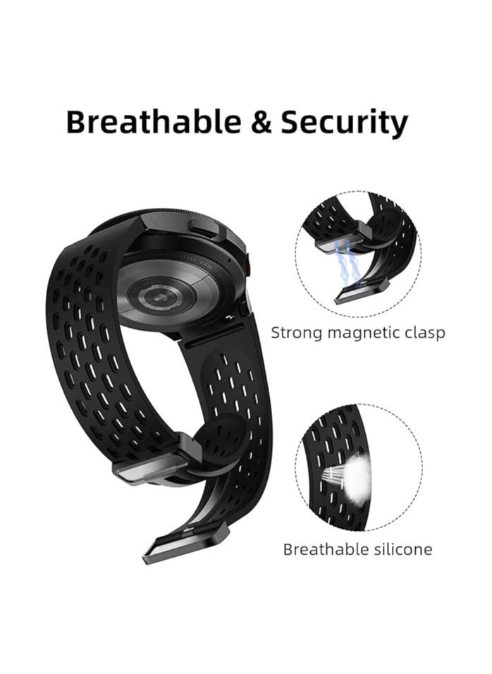 TIGER No Gap Watch Band for Samsung Galaxy Watch 7 40mm/44mm, Watch 6 Classic 43mm/47mm, Watch 5 Pro 45mm, Watch 4 Classic 42mm/46mm, Watch 6/5/4 40mm/44mm – 20mm Breathable Silicone Sport Band, Comfortable and Durable - Image 4