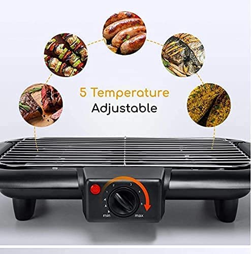 CYROX Electric Barbeque Grill 2000w Tandoori Maker Temperature Control Barbeque Grill for Home Removable Water Filled Drip Tray 1Pcs - Image 2
