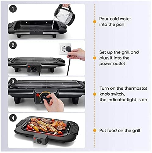 CYROX Electric Barbeque Grill 2000w Tandoori Maker Temperature Control Barbeque Grill for Home Removable Water Filled Drip Tray 1Pcs - Image 4