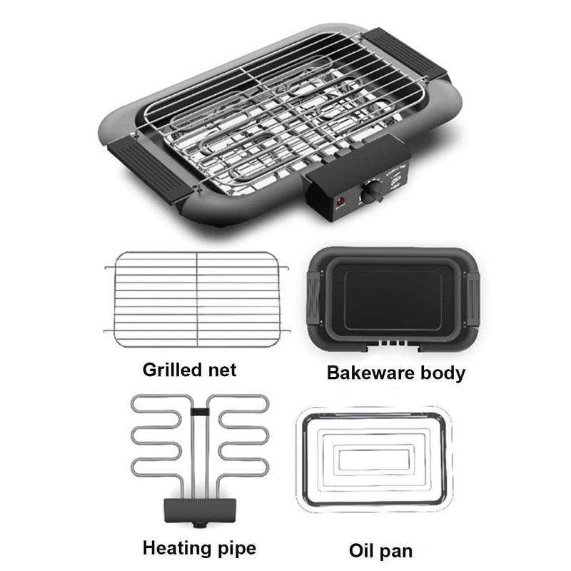 CYROX Electric Barbeque Grill 2000w Tandoori Maker Temperature Control Barbeque Grill for Home Removable Water Filled Drip Tray 1Pcs - Image 5