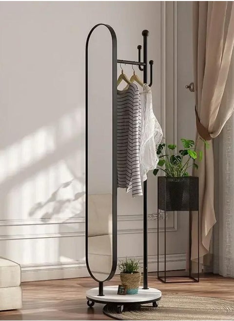 Full Length Floor Standing Mirror with Coats Hanger