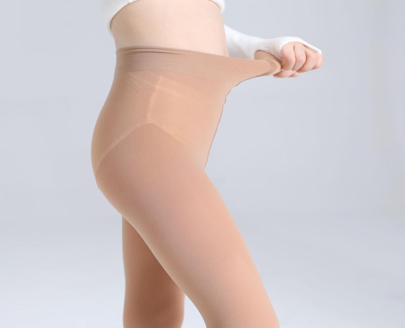 Yitoco Girls Soft Tights Seamless Dance Ballet Leggings for Toddlers Kids Students Tan Stocking Footed Tights (1 Pairs, Nude, 6-8 Years, YOTS01-SK-1CM) - Image 4