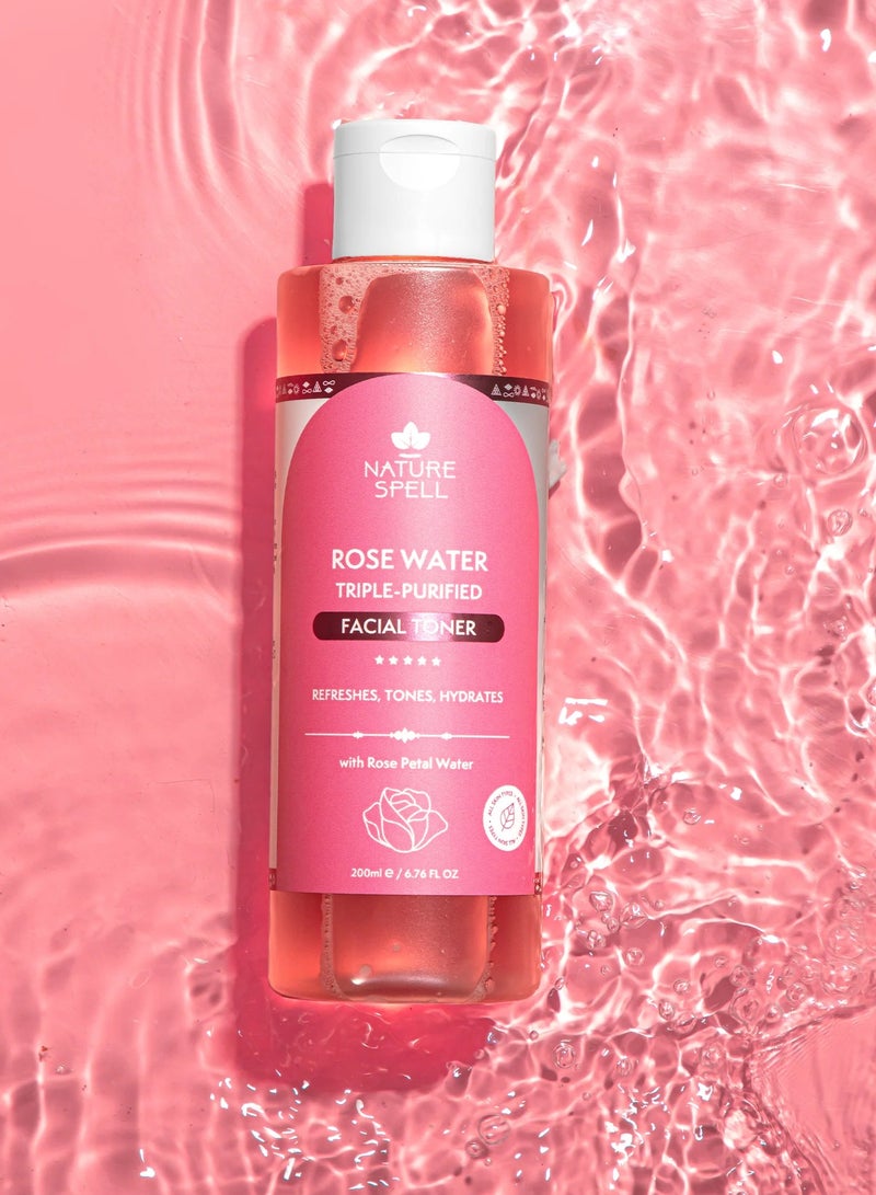 نايتشر سبيل Nature Spell Rose Water Facial Toner For All Skin Types 200ml - Image 4