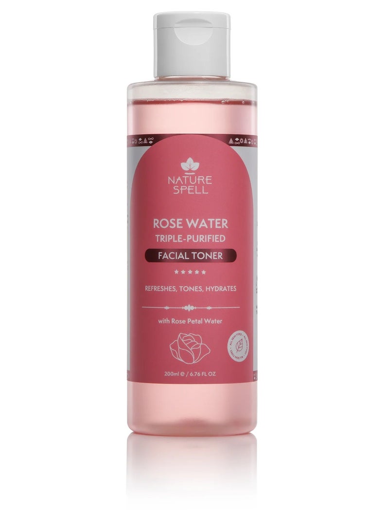 نايتشر سبيل Nature Spell Rose Water Facial Toner For All Skin Types 200ml - Image 1