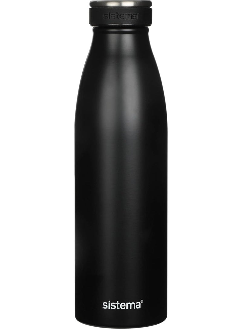 سيستيما زجاجة حرارية ستانلس ستيل من سستيما سعة 750 ملي باللون الاسود