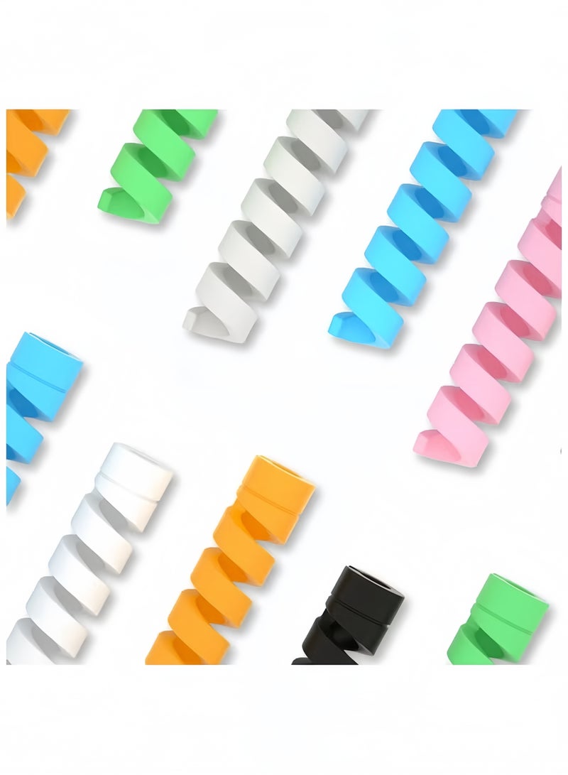 24-Pieces Spiral Cable Protector Cable Organizers Multicolour - Image 4