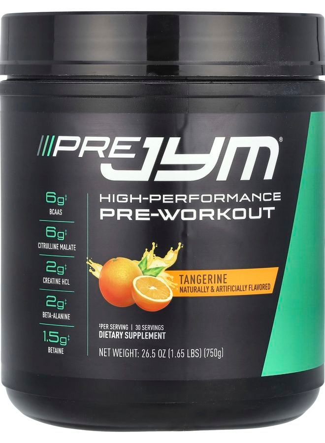 JYM Supplement Science Pre JYM® HighPerformance PreWorkout Tangerine 1.65 lbs (750 g)