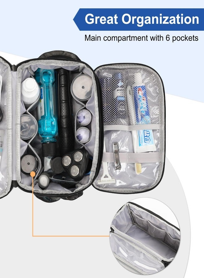 Relavel Toiletry Bag for Men, Hanging Toiletries Bag for Women Water Resistant Dopp Kit Shaving Bag, Travel Essentials Large Capacity Organizer Case for Toiletries Accessories, Black - Image 3