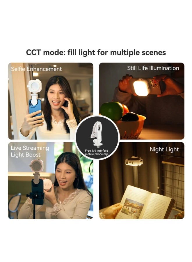 TELESIN Mobile Phone Magnetic Ice Cube Lamp, 360° RGB Video & Photo Light with 60 LEDs, Adjustable 2500K–9000K Lighting, MagSafe Compatible Magnetic LED Light for iPhone, Android, Laptop, Content Creation, Live Streaming, Video Calls, Vlogging, Photography - Image 4