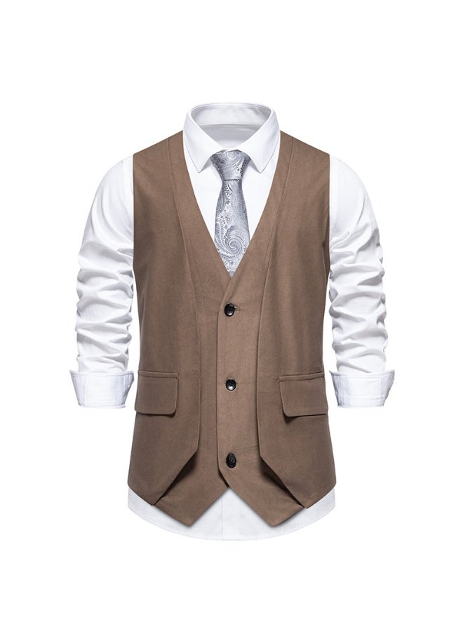 Shougu New Fashionable Casual Men's Suit Vest - Image 1