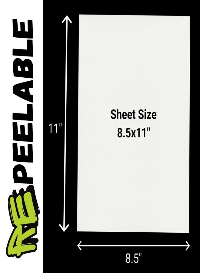 RePeelable Paper, Double Sided Silicone Release Backing for Collecting Organizing and Rearranging Sticker Collections, 8.5x11” Refill Pages for Blank Storage Albums, Reusable Book Inserts - Image 2