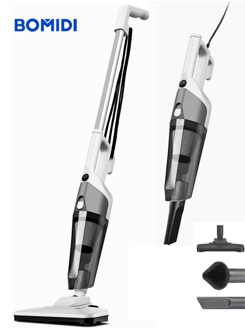 Portable Handheld Vacuum Cleaner with 17000Pa Strong Power 900mL Dust Cup, Quiet Suction- Stick Vacuum Cleaner for Wood, Carpet, Tile Floors S9- White