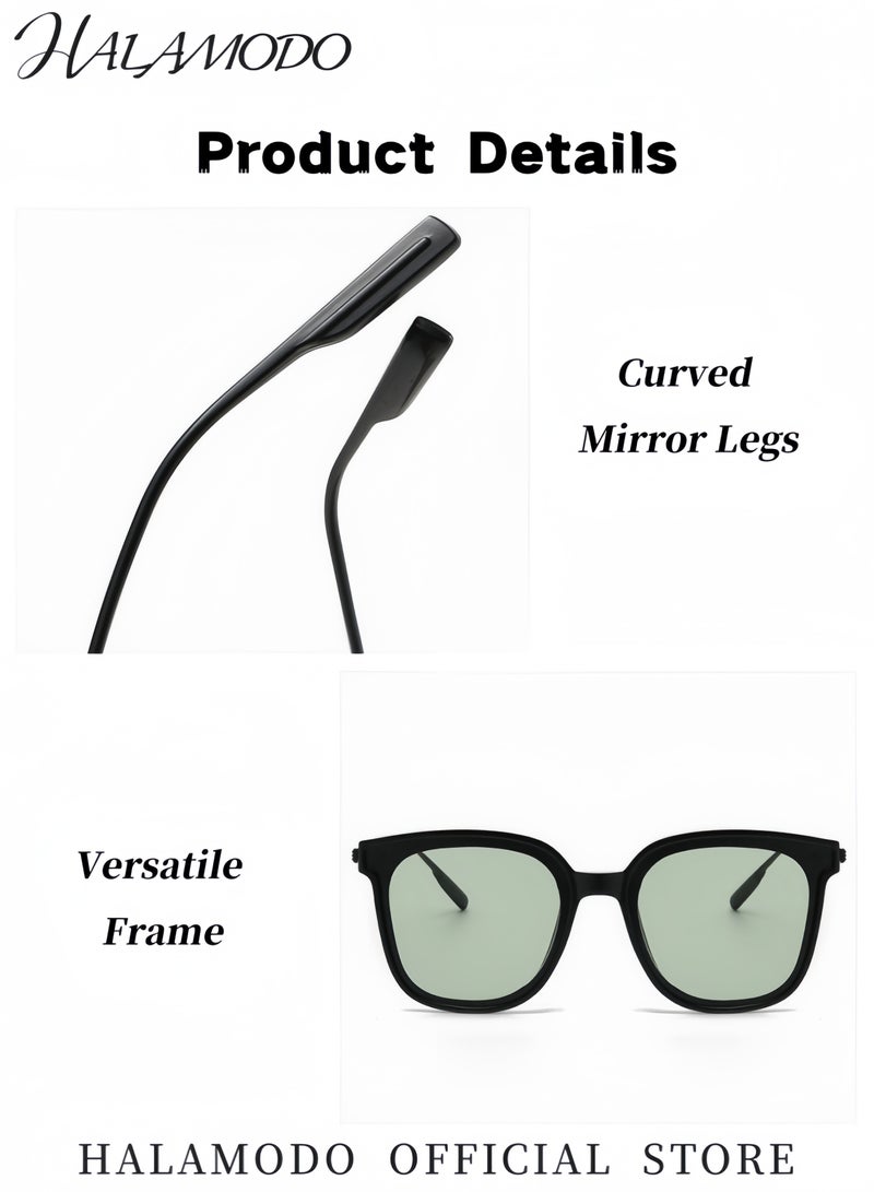 هالامودو نظارة شمسية للجنسين نظارات شمسية مستقطبة للجنسين حماية من الأشعة فوق البنفسجية 400 فوق البنفسجية نظارات شمسية كلاسيكية ريترو نظارات شمسية كلاسيكية خفيفة الوزن للقيادة والصيد والتنزه والسفر والاستخدام اليومي - Image 4