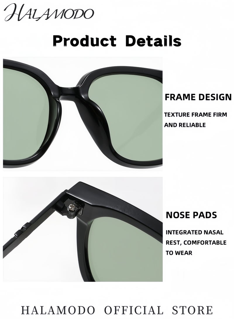 هالامودو نظارة شمسية للجنسين نظارات شمسية مستقطبة للجنسين حماية من الأشعة فوق البنفسجية 400 فوق البنفسجية نظارات شمسية كلاسيكية ريترو نظارات شمسية كلاسيكية خفيفة الوزن للقيادة والصيد والتنزه والسفر والاستخدام اليومي - Image 3