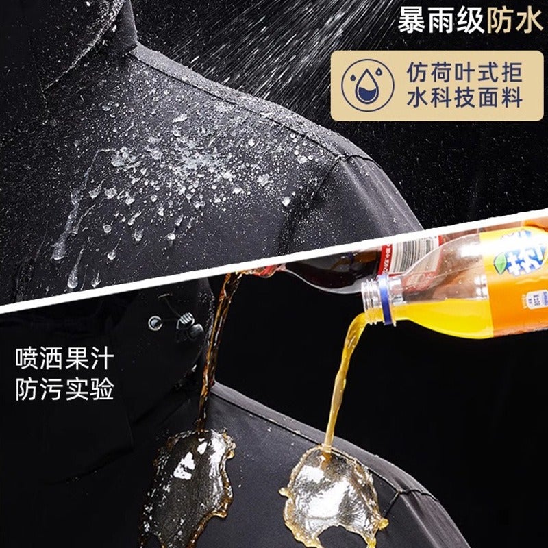 WU Men's Outdoor Hiking Jacket Waterproof Windbreaker Hooded Lightweight Trekking Coat with Logo Customization - Image 3