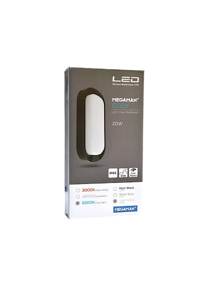 Megaman Bulkhead Light Megaman LED Cody FBH70900v0 20Watts - Daylight (6500K) - Image 1