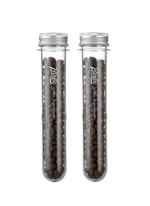 2-Piece Coffee Bean Preserving Jar Test Tube Dispenser Bottle Freshness Seal Jar Organiser Storage Jar