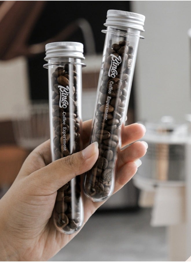 Bincoo - 2-Piece Coffee Bean Preserving Jar Test Tube Dispenser Bottle Freshness Seal Jar Organiser Storage Jar - Image 1