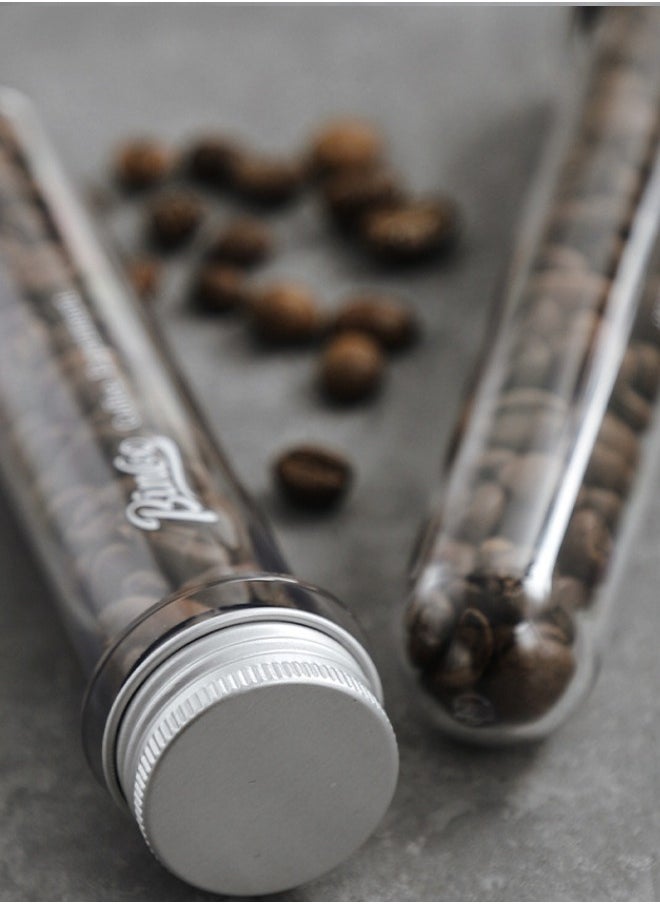 Bincoo - 2-Piece Coffee Bean Preserving Jar Test Tube Dispenser Bottle Freshness Seal Jar Organiser Storage Jar - Image 1