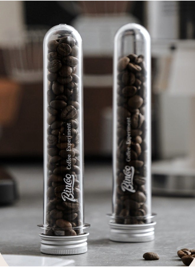 Bincoo - 2-Piece Coffee Bean Preserving Jar Test Tube Dispenser Bottle Freshness Seal Jar Organiser Storage Jar - Image 1