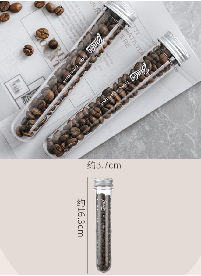 Bincoo - 2-Piece Coffee Bean Preserving Jar Test Tube Dispenser Bottle Freshness Seal Jar Organiser Storage Jar - Image 1