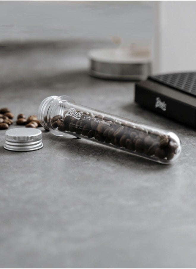Bincoo - 2-Piece Coffee Bean Preserving Jar Test Tube Dispenser Bottle Freshness Seal Jar Organiser Storage Jar - Image 1