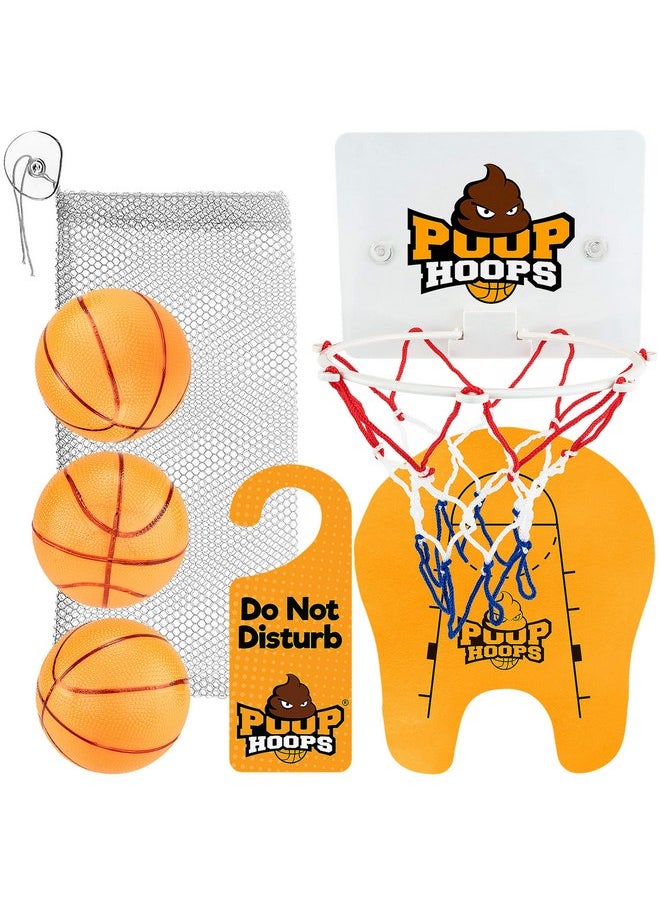 Hoopla Toys - Hoopla Toys Poop Hoops Toilet Basketball Game Set Funny Bathroom Sports Toy for Kids - Image 1