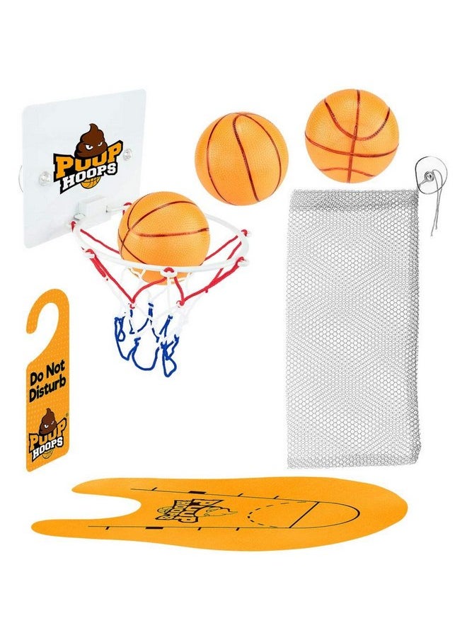 Hoopla Toys - Hoopla Toys Poop Hoops Toilet Basketball Game Set Funny Bathroom Sports Toy for Kids - Image 1