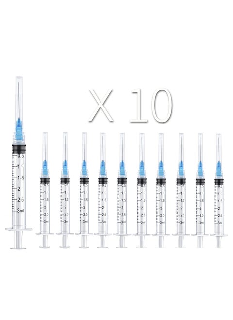 Medical Disposable Syringe  3 ml With Needle, Individually Sealed, 10 Pack