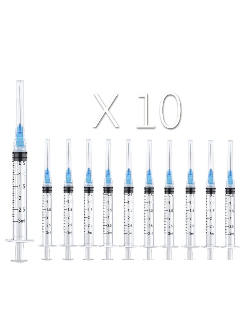 Generic - Medical Disposable Syringe  3 ml With Needle, Individually Sealed, 10 Pack - Image 1