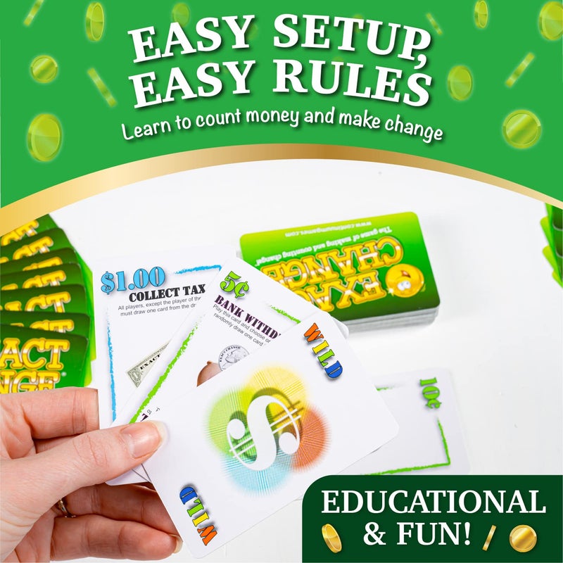 Continuum Games Exact Change Card Game - Educational Money Counting Game for Kids - Image 2