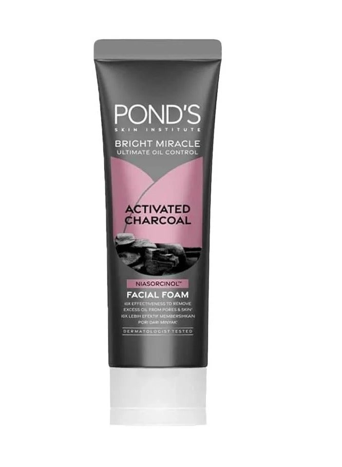 Pond's Bright Miracle Face Foam for Superior Oil Control with Activated Charcoal 100g