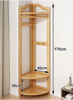 Corner Coat Rack Multifunctional Coat Rack Bedroom Corner Coat Rack Thick Bamboo Simple Drying Racks