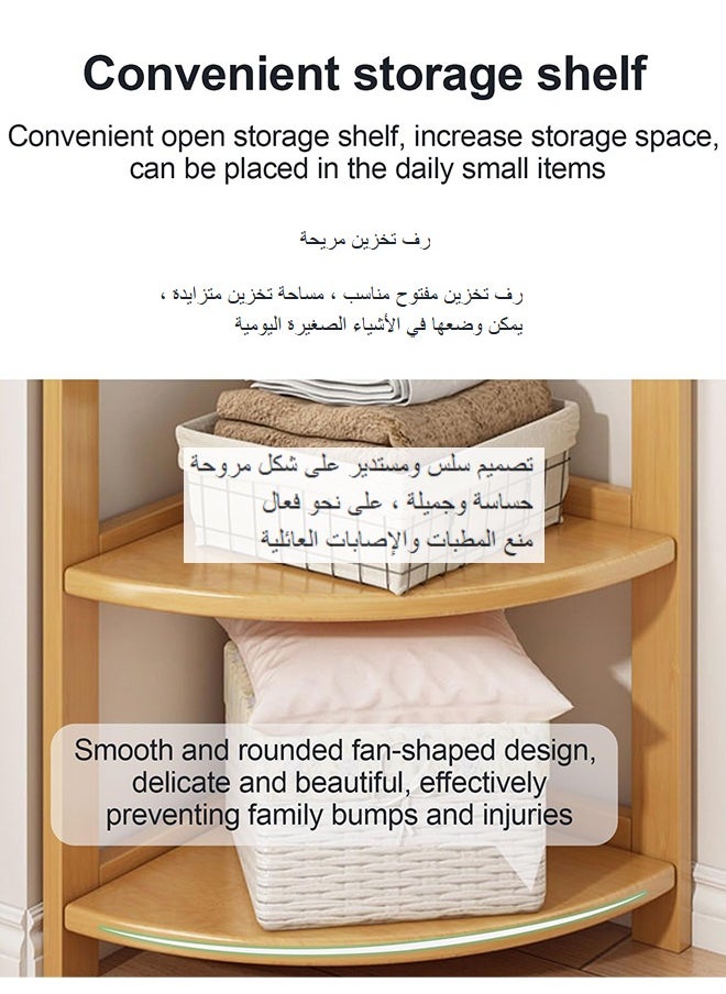 Golivn - Corner Coat Rack Multifunctional Coat Rack Bedroom Corner Coat Rack Thick Bamboo Simple Drying Racks - Image 1