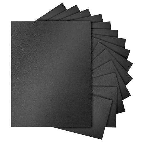Silunkia 28 Sheets Shimmer Black Cardstock 8.5 x 11 Heavyweight Paper, 250gsm/92lb Black Construction Paper Card Stock for Making Card, Greeting Cards, Office, Scrapbooking, Wedding Invitations - Image 1